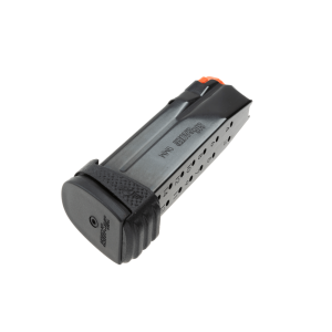 P365XL Extended mag with the MAG-ADAPT 365XL facing left and leaning right
